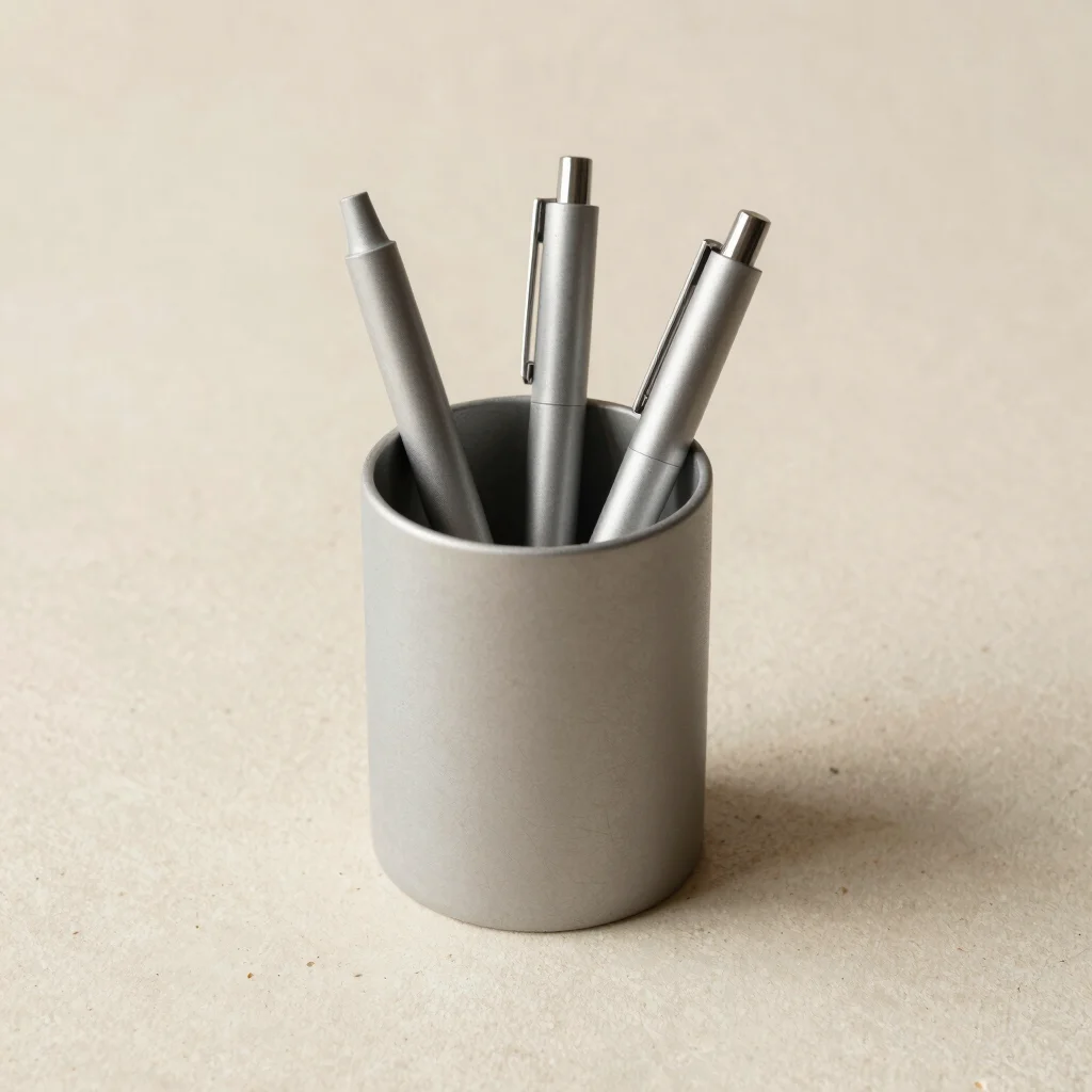 Slate Anodized Aluminum Pen Cup